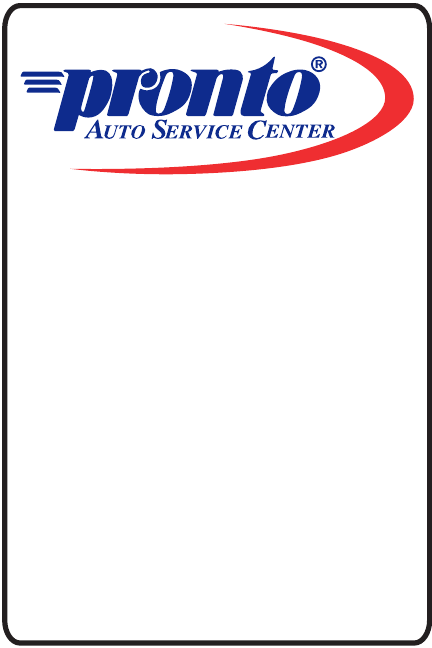 Pronto generic service reminder sticker